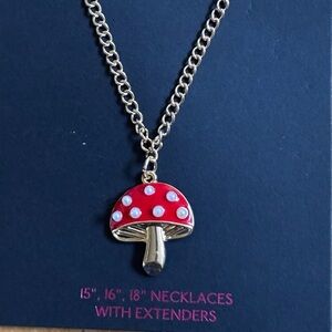 No Boundaries 15”‎ 16” 18” Necklaces With Extenders And Red Mushroom Charm NEW